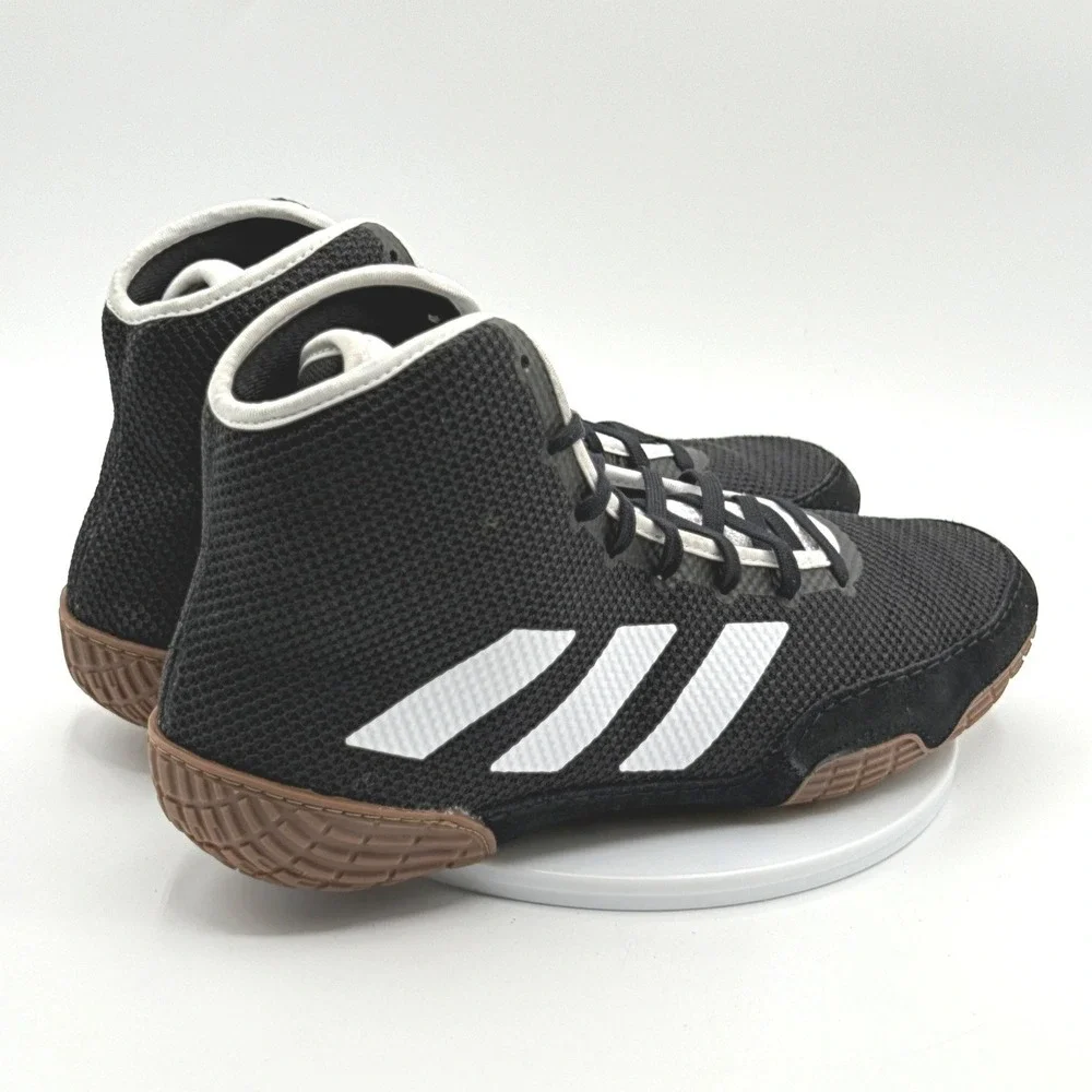 Adidas Tech Fall 2.0 Wrestling Shoes Size‎ 8.5 Mens Black/White/Gum FZ5388, NEW